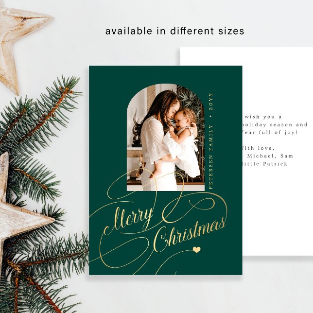 Budget MINI Merry Christmas script photo holiday Card (Creator Uploaded)