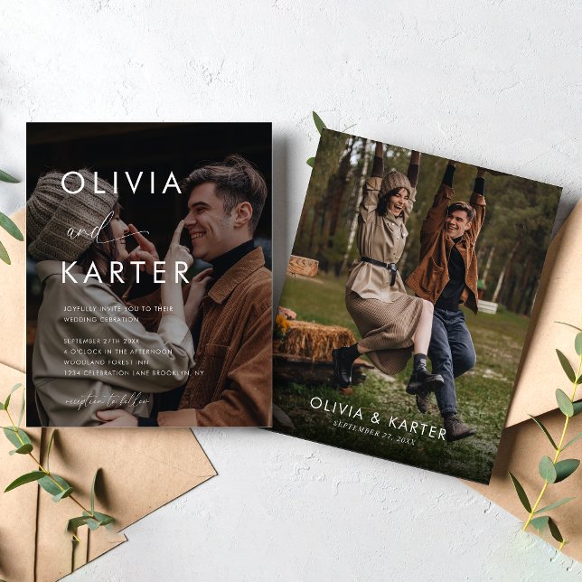 BUDGET Minimal Contemporary Monogram Photo Wedding (Creator Uploaded)