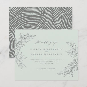 Budget Minimal Greenery Mint Botanical Wedding