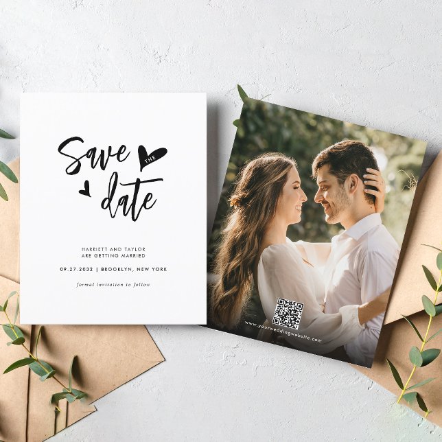 BUDGET Minimal Lovely Heart Photo QR Code Wedding (Creator Uploaded)