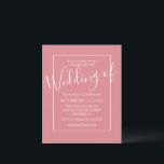 Budget Minimal Modern Wedding Invitations<br><div class="desc">Invite your guests to celebrate your wedding day, with these minimal modern wedding invitations. Featuring a white border around a stylish wedding template which is easy to customise. Incorporate these elegant typography wedding invitations into your own colour scheme by clciking on the customise further link and alter the colour of...</div>