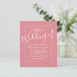 Budget Minimal Modern Wedding Invitations<br><div class="desc">Invite your guests to celebrate your wedding day, with these minimal modern wedding invitations. Featuring a white border around a stylish wedding template which is easy to customise. Incorporate these elegant typography wedding invitations into your own colour scheme by clciking on the customise further link and alter the colour of...</div>