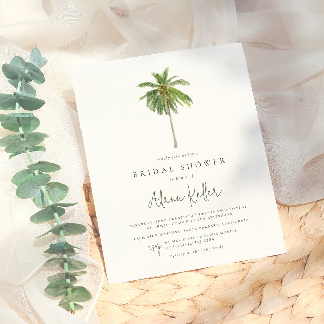 Budget Minimal Palm Tree Tropical Bridal Shower (Creator Uploaded)