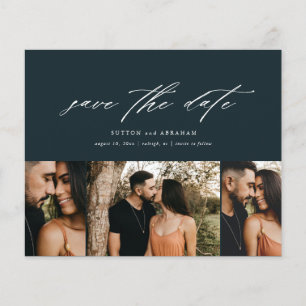 Budget Minimal Script 3 Photo Save The Date