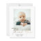 Budget Minimal Script Photo Baby Thank You Card