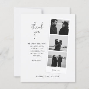 BUDGET Minimal Three Photo Strip Couple Wedding 