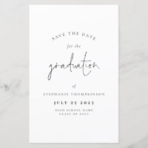 BUDGET Minimalist 2024 Graduation Save The Date