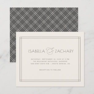 Budget Minimalist Ampersand Typography Wedding