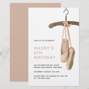 Budget Minimalist Ballet Ballerina 6th Birthday