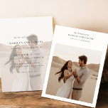 Budget Minimalist Boho 2 Photo Wedding Invitation<br><div class="desc">Capture the essence of your love story with our Budget Minimalist Boho 2 Photo Wedding Invitation.</div>