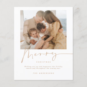 Budget Minimalist Christmas Holiday Photo Card