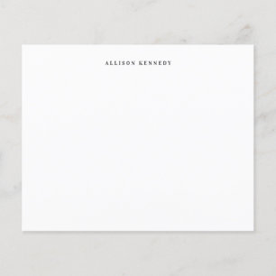 Budget Minimalist Clean Clean Grey Black Note Card