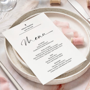 Budget Minimalist Elegant Baptism Menu