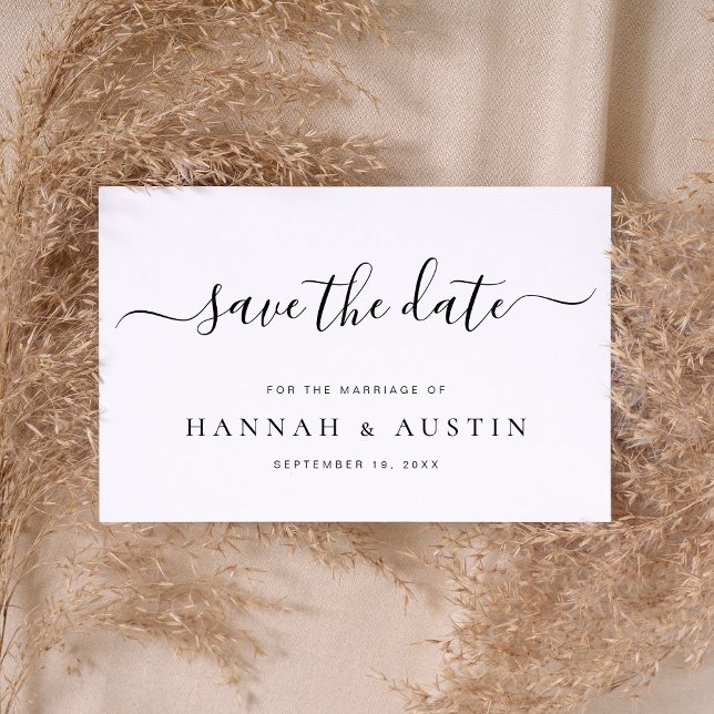 Budget Minimalist Elegant Wedding Save The Date Card (Creator Uploaded)