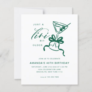 BUDGET Minimalist Martini Green Birthday