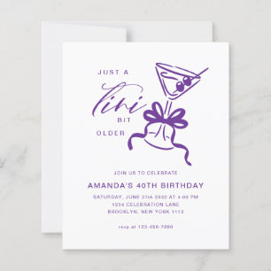 BUDGET Minimalist Martini Violet Birthday