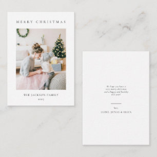 BUDGET Minimalist Merry Christmas Family Photo Card