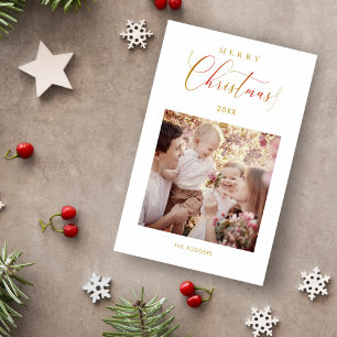 Budget Minimalist Merry Christmas Photo Family