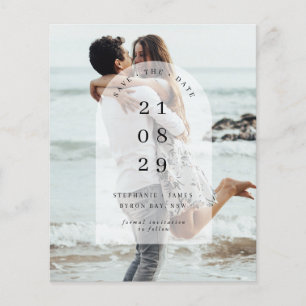 Budget Minimalist modern arch photo Save the Date Flyer
