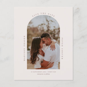 Budget Minimalist modern arch photo Save the Date Flyer
