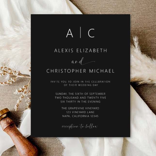 Budget Minimalist Modern Calligraphy Wedding Flyer (Creator Uploaded)