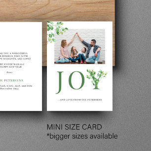 Budget minimalist modern holiday photo small card