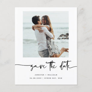 Budget Minimalist modern photo Save the Date Flyer