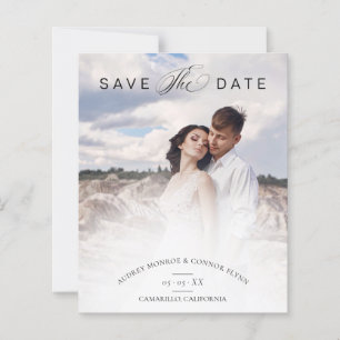 Budget Minimalist Modern Typography Wedding Photo