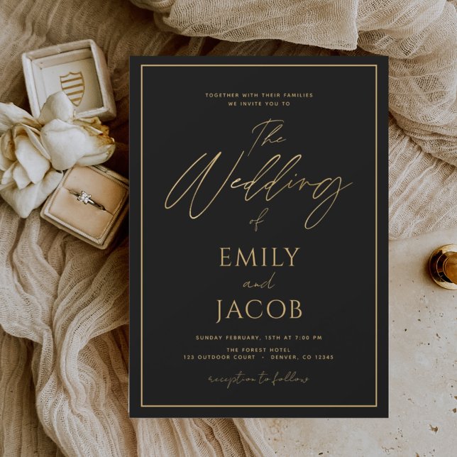 Budget Minimalist Modern Wedding Invitation Flyer (Creator Uploaded)