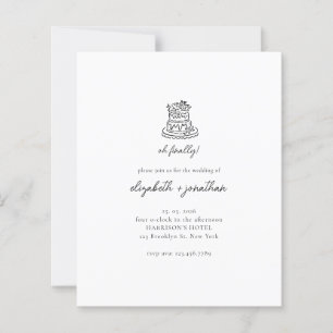 Budget Minimalist Oh Finally Script Wedding