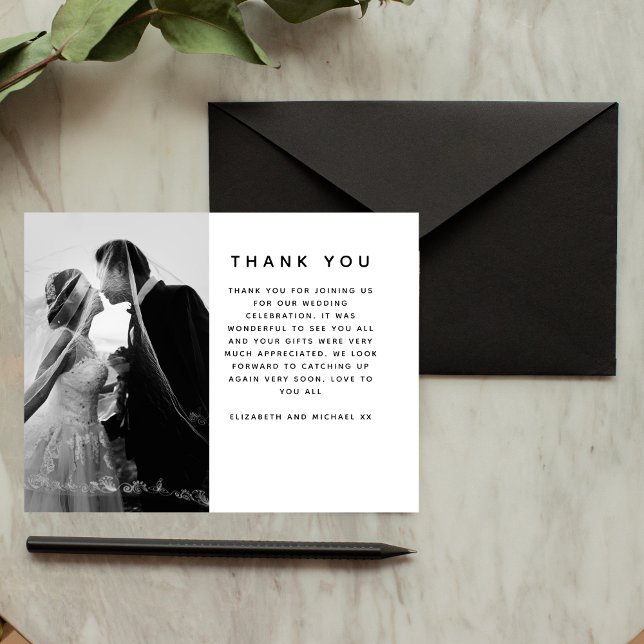 BUDGET Minimalist Photo Custom Wedding Thank You (Creator Uploaded)
