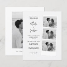 BUDGET Minimalist Photo Strip Script Wedding