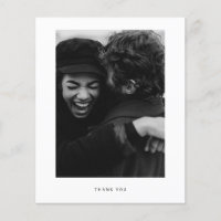 Budget Minimalist Photo Thank you Postcard