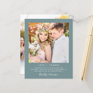 Budget Minimalist Photo Wedding Thank You Card