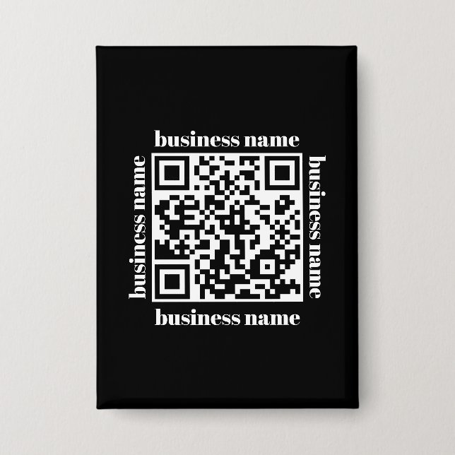 budget minimalist QR Code Business Keychain (Front)