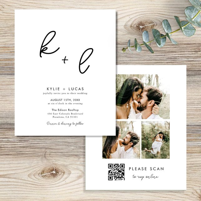Budget Minimalist Qr Code Photo Wedding (Creator Uploaded)