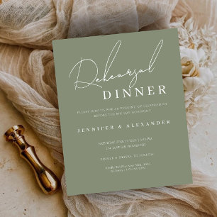 Budget Minimalist Rehearsal Dinner Invitation