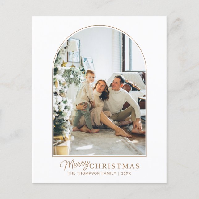 BUDGET Minimalist Rustic Arch Photo Christmas (Front)