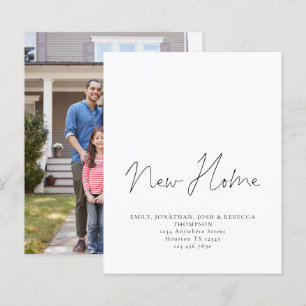 Budget Minimalist Script New Home Address 