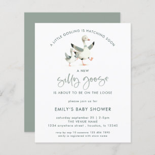 Budget Minimalist Silly Goose Baby Shower