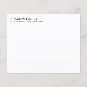 Budget Minimalist Stylish Clean Black Note Card