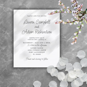 Budget Minimalist Wedding Invitation 