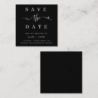 BUDGET Minimalist Wedding Save The Date Invitation