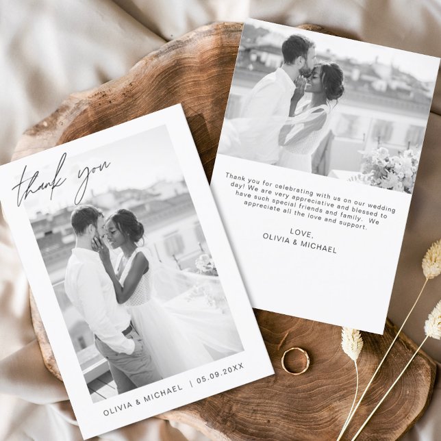 Budget Minimalist Wedding Thank You Cards (Creator Uploaded)