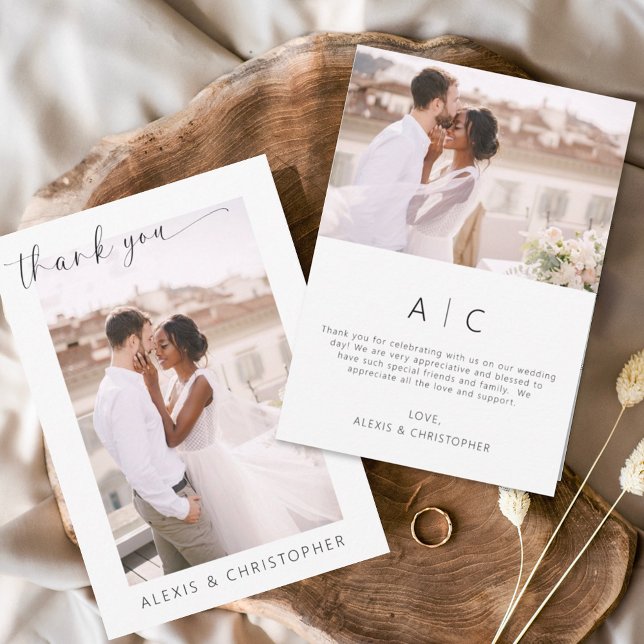 Budget Minimalist Wedding Thank You Cards (Creator Uploaded)