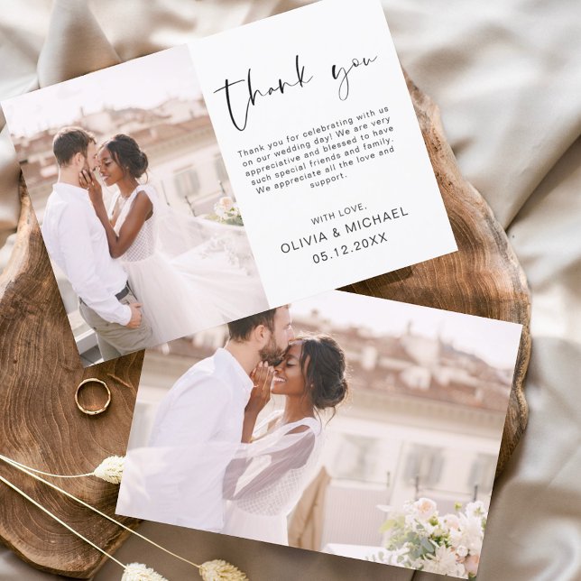Budget Minimalist Wedding Thank You Photo Flyer (Creator Uploaded)