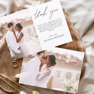 Budget Minimalist Wedding Thank You Photo Flyer