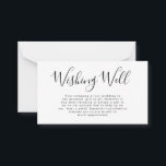BUDGET Minimalist Wedding Wishing Well Enclosure Card<br><div class="desc">BUDGET Simple Minimalist Wedding Wishing Well Enclosure Note Card</div>