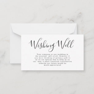 BUDGET Minimalist Wedding Wishing Well Enclosure Card