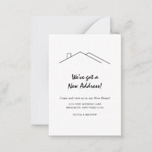 BUDGET Minimalist We've got a New Address Moving Card
